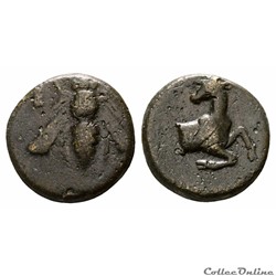 IONIE - EPHESE, AE bronze "à l'Abeille et cervidé" ( IIIème s. av. J.-C )