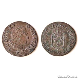 Louis XV, liard à la vieille tête, 1769 Reims