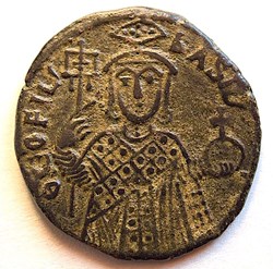 Theophilus , Follis (829-842) Sear 1667