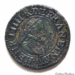 HENRI IIII (IV) (1589 - 1610) - Double tournois 1609 A (Paris)