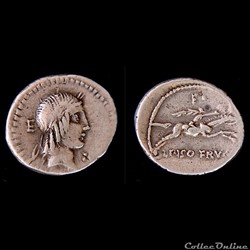 Denier Calpurnia – Lucius Calpurnius Piso Frugi - 90 avant J.C.