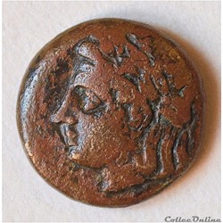 Troas Hamaxitos . Bronze "Apollon à la Lyre (400-310 avant JC.)