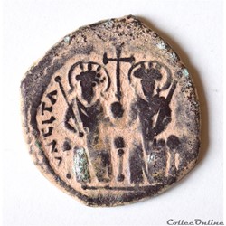 Justin II & Sophie (565-578). Follis. Théoupolis (Antioche), 3e officine, (576 -577)