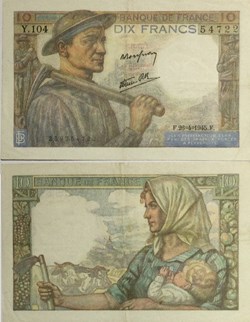 10 Francs MINEUR FRANCE 1941 F.08.14