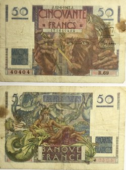 50 Francs LE VERRIER FRANCE 1947 F.20.08