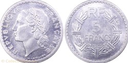 5 francs 1945 Frappe Médaille