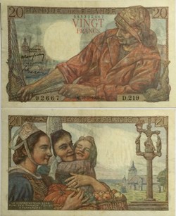 20 Francs PÊCHEUR FRANCE 1942 F.13.15