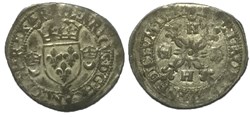Douzain aux croissants 1551 Bordeaux HENRI II