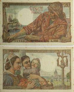 20 Francs PÊCHEUR FRANCE 1942 F.13.07