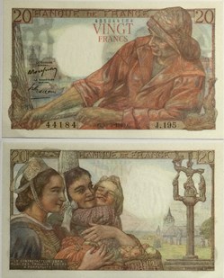 20 Francs PÊCHEUR FRANCE 1942 F.13.14