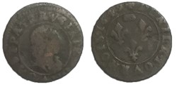 DOMBES - PRINCIPAUTÉ DE DOMBES - GASTON D'ORLÉANS Denier tournois, type 7 trevoux