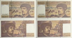 20 francs Debussy série de 441967 a 441968