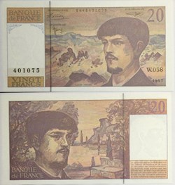 20 Francs DEBUSSY Modifié FRANCE 1997 F.66ter.02