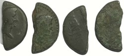 Demi d'As AUGUSTE et AGRIPPA