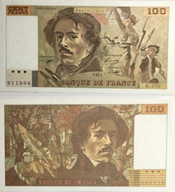 100 Francs DELACROIX FRANCE 1995 F.69ter.02b