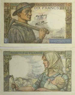 10 Francs MINEUR FRANCE 1941 F.08.10