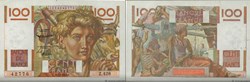 100 Francs JEUNE PAYSAN FRANCE 1952 F.28.31