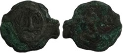 carnutes incertaines bronze aux 3 annelets et au A inversée cheval a droite