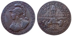 MONNAIES DE CONFIANCE Six blancs de Montagny 1791