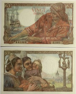 20 Francs PÊCHEUR FRANCE 1942 F.13.14