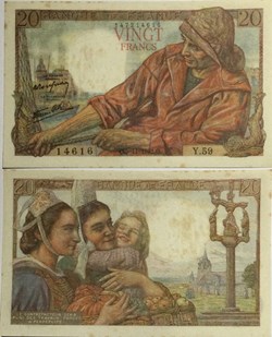 20 Francs PÊCHEUR FRANCE 1942 F.13.04