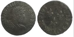 Double tournois LOUIS XIII LE JUSTE 1637 Tours