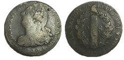 2 sols dit "au faisceau" 1792 .A.