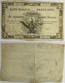 400 Livres FRANCE 1792 Ass.38a