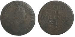 liard de France Louis XIV 1656 I