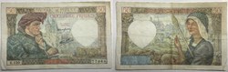 50 francs jacques cœur 2/10/1941 alphabet 120 lettre V unique