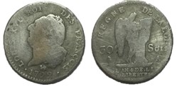 30 sols dit au génie Louis XVI 1792 A