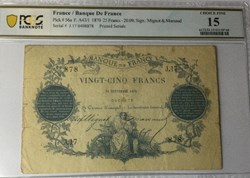 25 Francs 1870 PARIS FRANCE 1870 ,