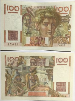 100 Francs JEUNE PAYSAN FRANCE 1952 F.28.32