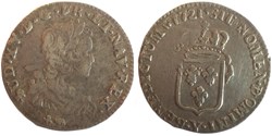 LOUIS XV DIT LE BIEN AIMÉ Sixième d'écu de France 1721 Bourges