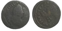 LOUIS XIV LE GRAND OU LE ROI SOLEIL IIII deux deniers 1697 Strasbourg