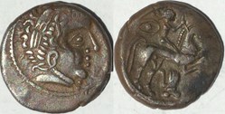 BITURIGES Drachme au cavalier et à la main - P I