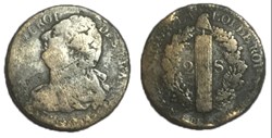 2 sols dit "au faisceau" 1792 .A.
