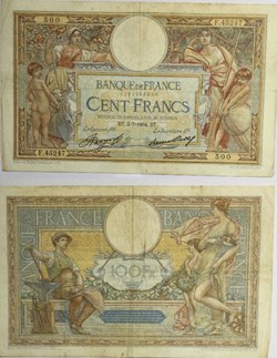 100 Francs LUC OLIVIER MERSON grands cartouches FRANCE 1934 F.24.13