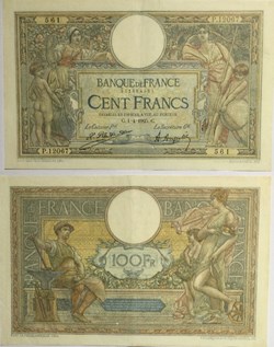 100 Francs LUC OLIVIER MERSON grands cartouches FRANCE 1925 F.24.03