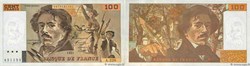 100 Francs DELACROIX imprimé en continu FRANCE 1993 F.69bis.08