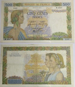 500 Francs LA PAIX FRANCE 1941 F.32.17