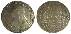 Écu dit "aux branches d'olivier" 1732 Bourges LOUIS XV DIT LE BIEN AIMÉ