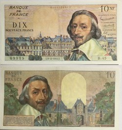 10 Nouveaux Francs RICHELIEU FRANCE 1959 F.57.04