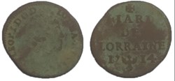 liard de lorraine Léopold 1er 1714