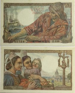 20 Francs PÊCHEUR FRANCE 1942 F.13.11