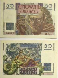 50 Francs LE VERRIER FRANCE 1947 F.20.08