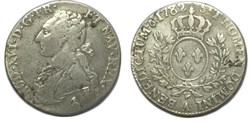Demi-écu aux branches d'olivier 1782 Paris LOUIS XVI
