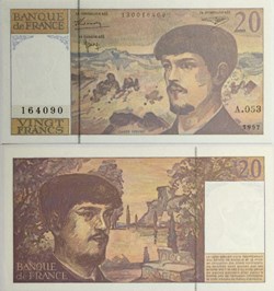 20 Francs DEBUSSY Modifié FRANCE 1997 F.66ter.02 Valeur faciale : 20 Francs DEBUSSY Modifié Date : 1