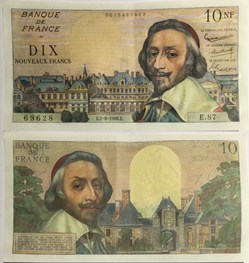 10 Nouveaux Francs RICHELIEU FRANCE 1960 F.57.08