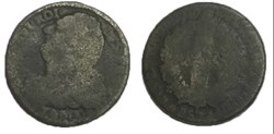 2 sols dit "au faisceau" 1792 .A.